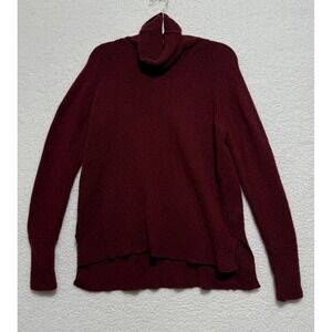 J.Crew Womens XS Burgundy Merino Alpaca Blend Turtleneck Sweater H4131